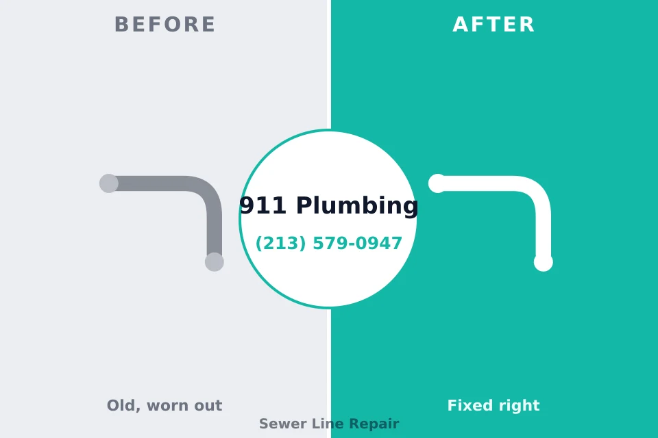 Before and after: plumbing repair Fairplains, NC